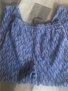 Patagonia women’s  Blue Patterned Fleece Bottoms